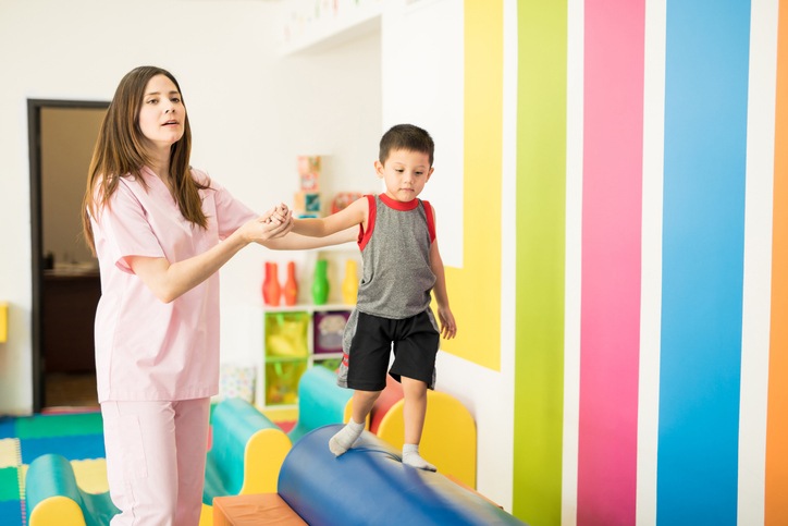 Kid undergoing home health physical therapy with Daisy Kids Care in Houston, TX